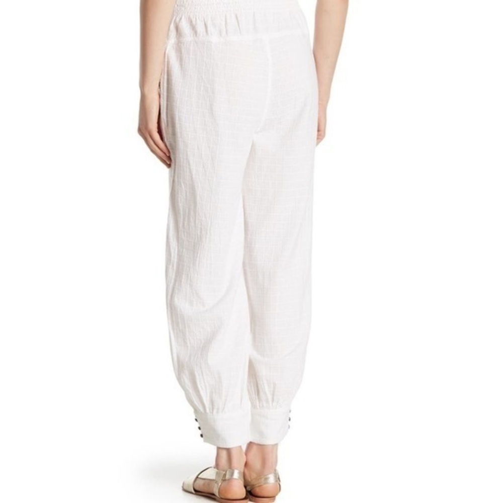 Free People Check it Woven Cuff Pants in Ivory - Picture 2 of 6